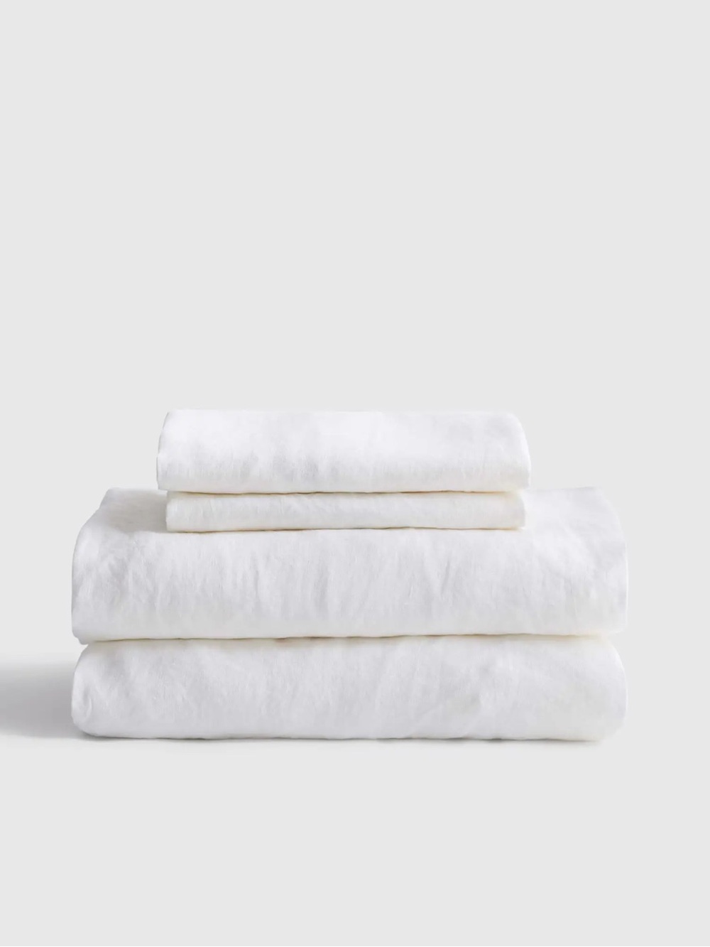 New Quince European Linen Sheet Set Queen - White MSRP $194